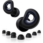 BIGOOD G6 noise cancelling ear plugs front view showing the sleek black finish
