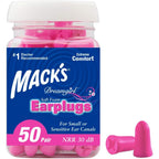 Mack's Dreamgirl soft foam earplugs front view packaging