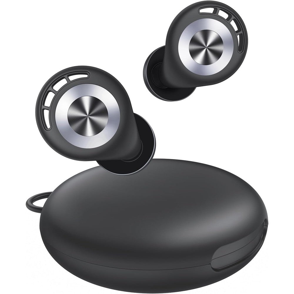Toapex reusable silicone ear plugs front view with storage case