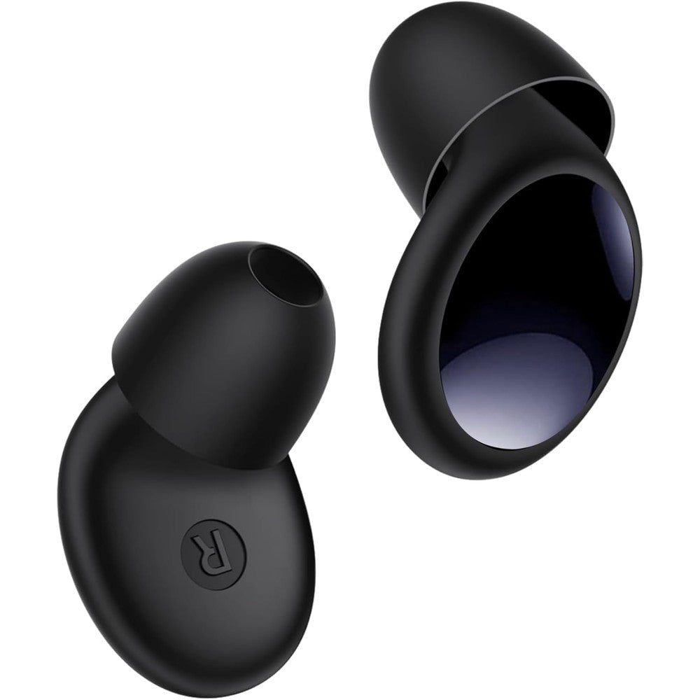 Toapex noise cancelling sleeping ear plugs front view in obsidian black