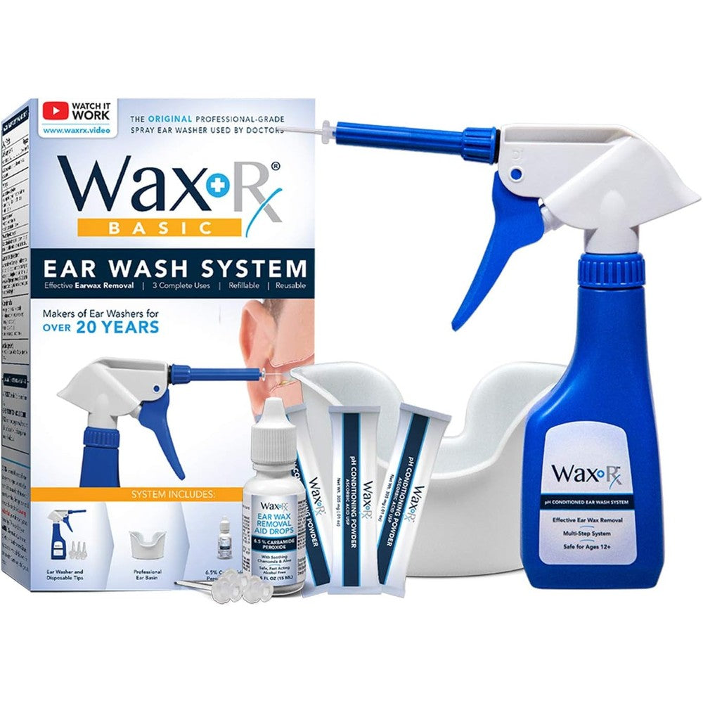 Doctor Easy Wax-Rx Ph Conditioned Ear Wash System front view medical kit.