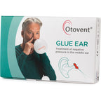 Otovent Adult Autoinflation Device front view of packaging showcasing the nasal applicator and specialized balloons for glue ear treatment.