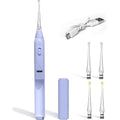 Uanrna Ear Wax Removal Tool Purple front view with LED light on