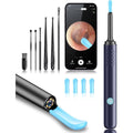 Hopefox Ear Wax Removal Tool Camera front view showing the sleek blue body and 1080P otoscope lens tip.