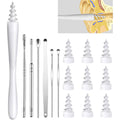 Toeah ear wax removal kit front view showing white handle and silicone tips