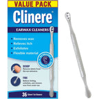 Clinere Ear Cleaners 36 count pack front view earwax removal tool