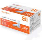 Medt Fine Insulin Pen Needles 30G 8mm front view of 100 count box