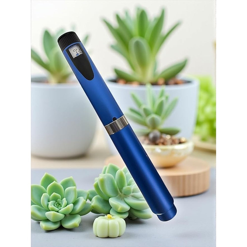 Generic V2 Reusable Research Peptide Pen Injector Blue front view precision dosing device.