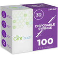 Care Touch 3ml Syringe 100 Pack front view of sterile packaging