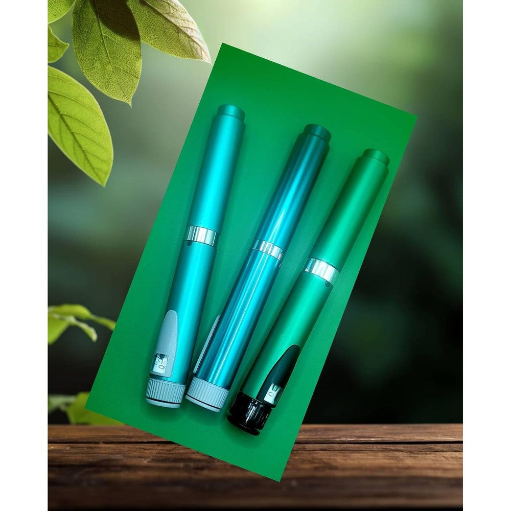 Generic V2 60 Unit Personal Reusable Research Pen Injector Green With Envy front view medical grade device