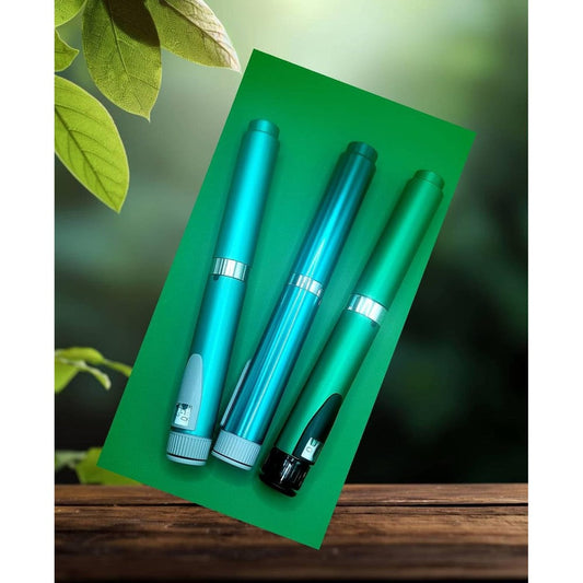 Generic V2 60 Unit Personal Reusable Research Pen Injector Green With Envy front view medical grade device