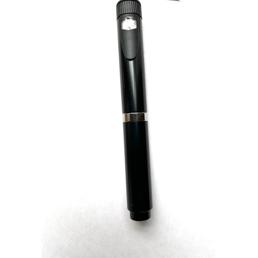 Generic 60 Unit V2 Reusable Pen Injector Black front view showing dose window and dial