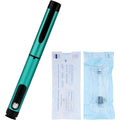 EvoLabTech 80 Unit Reusable Pen Injector front view showing metal body and dosage dial.
