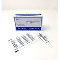 P&P Medical Surgical stainless steel lancets 200 count front view of the packaging box
