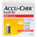 Accu-Chek FastClix Lancets 204 pack front view for painless diabetic blood sugar testing