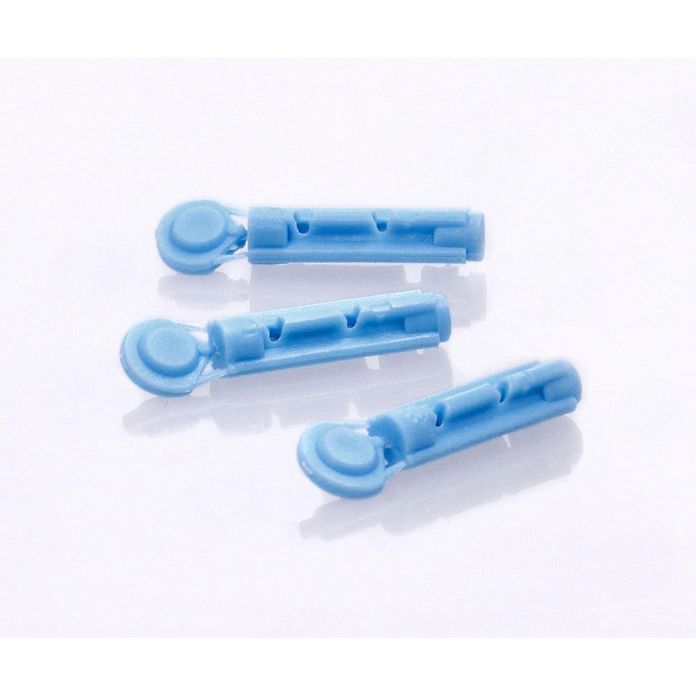 Prodigy Twist Top Lancets 28 Gauge 100 count front view packaging for diabetic glucose testing