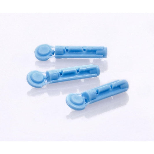 Prodigy Twist Top Lancets 28 Gauge 100 count front view packaging for diabetic glucose testing