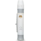 One Step lancing device pen front view for blood sampling.
