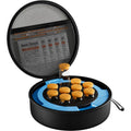 ProCase insulin vial cooler travel case front view showing the durable black hard shell exterior with a premium zipper closure.