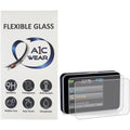 A1C WEAR 9H flexible glass screen protector front view packaging for Tandem insulin pumps