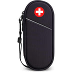 SITHON EpiPen medical carrying case insulated black front view showing medical cross logo