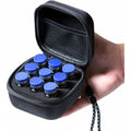 Moyite 9 vials holder insulin case front view showcasing sleek black protective exterior
