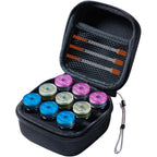 JFGLORIX insulin fridge holder storage case front view showing black Oxford cloth exterior