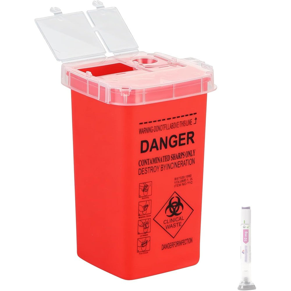 Wnzary 1 quart sharps container for Mounjaro pen and needle disposal
