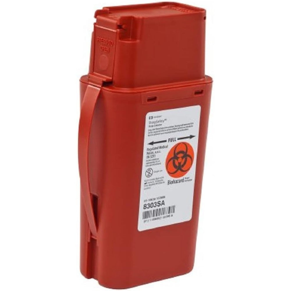 Sharps 8303SA Transportable Sharps Container front view for medical waste disposal.