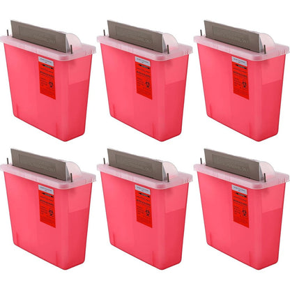 Tanlade 5 Quart Sharps Disposal Container front view medical waste bin.