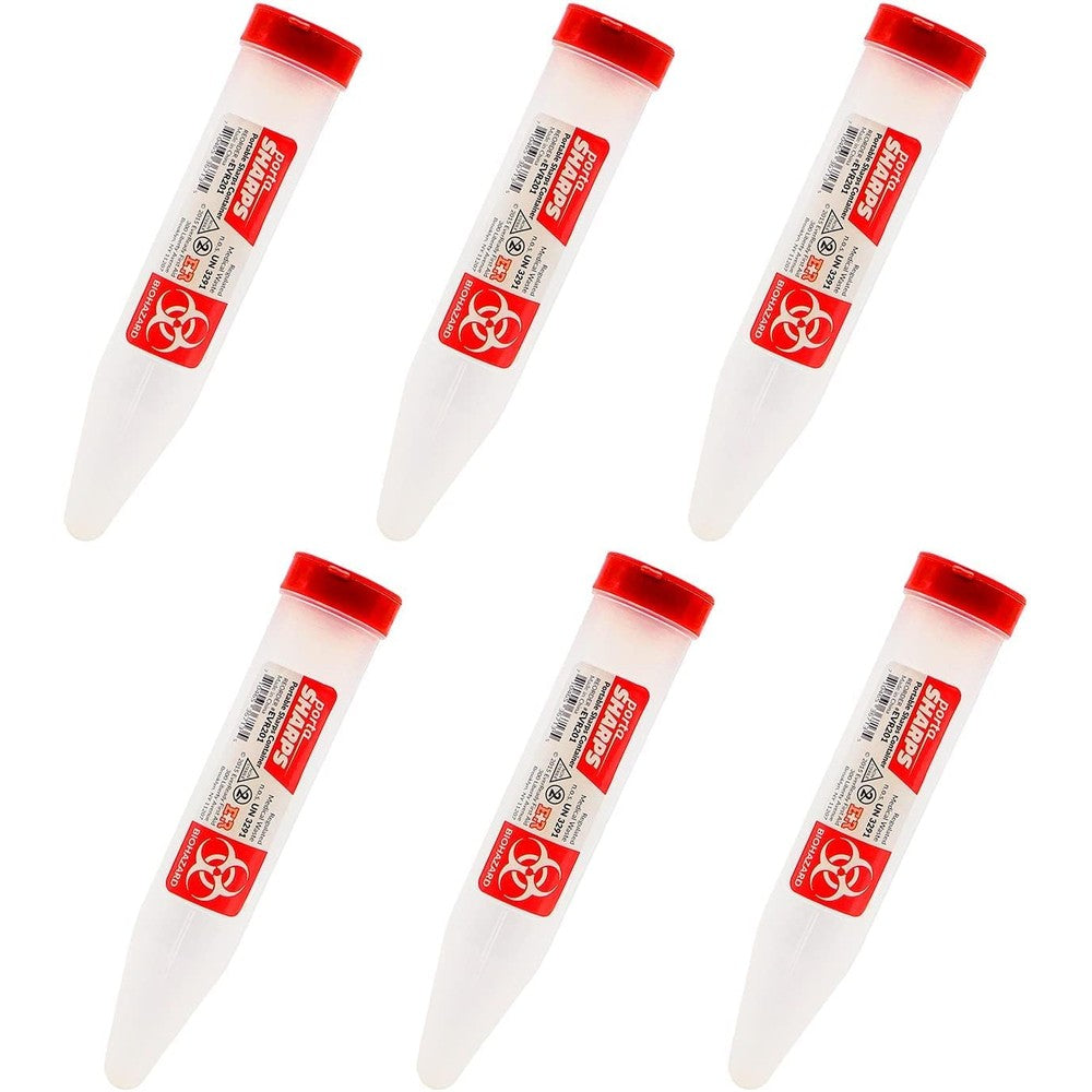 Ever Ready First Aid Porta Sharps Transportable Container front view for needle disposal.
