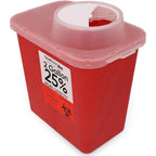 Oakridge Products 2 Gallon Sharps Container front view for medical waste disposal