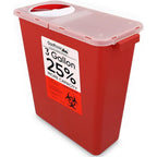 Oakridge Products 3 Gallon Sharps Container front view medical grade disposal.