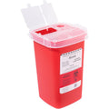 Alcedo Sharps Container 1 Quart front view for biohazard disposal.