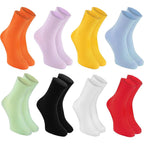 Rainbow Socks Diabetic Non-Binding Cotton Socks 8 pack front view