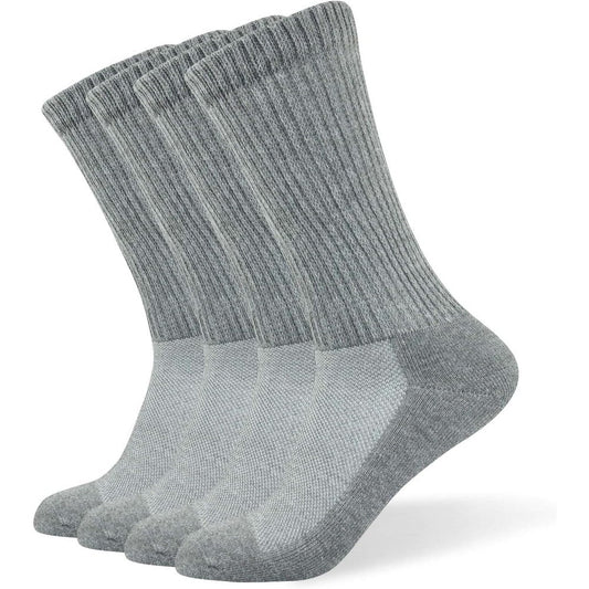 Well Knitting Men's Diabetic Crew Socks front view showing non-binding top.