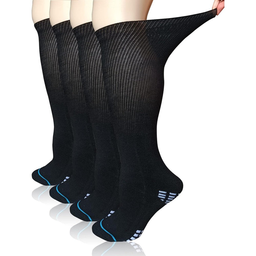 COIYUFUX Extra Wide Bariatric Socks front view for lymphedema support