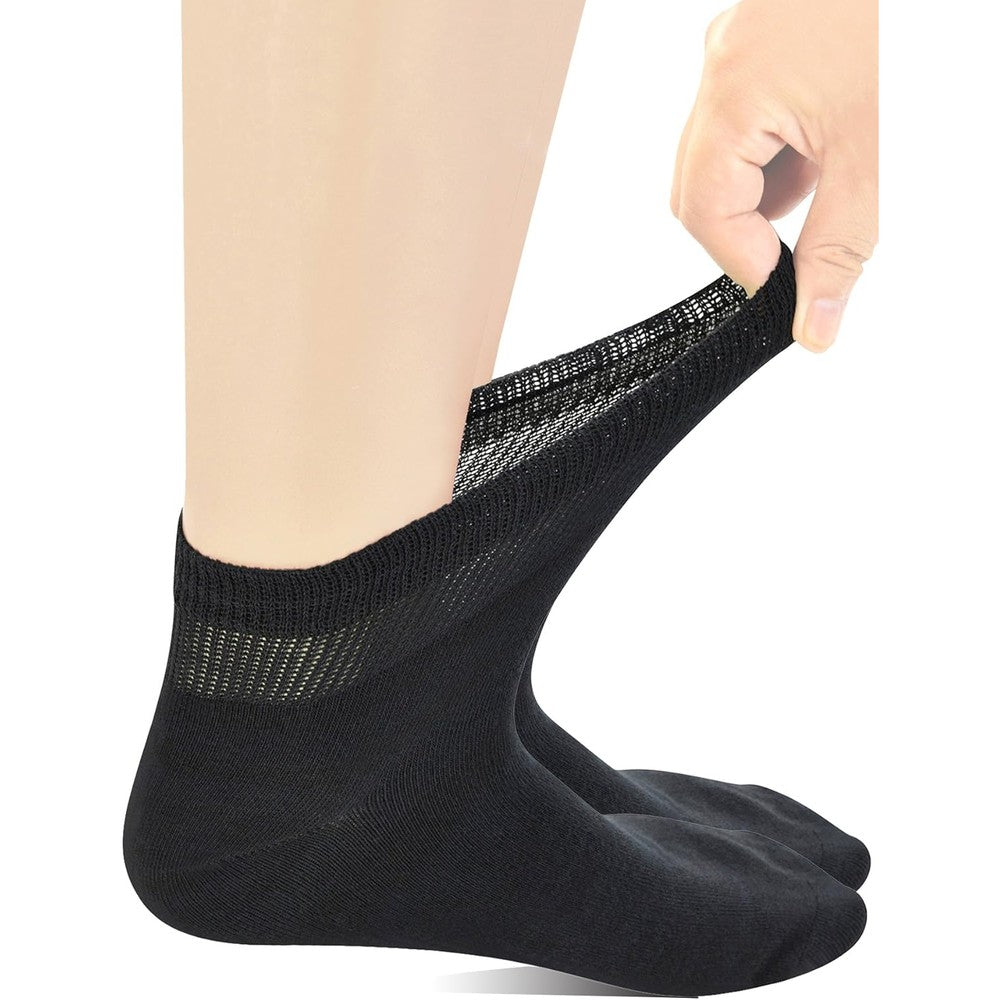 Yomandamor Mens Coolmax Diabetic Socks 5 pack front view