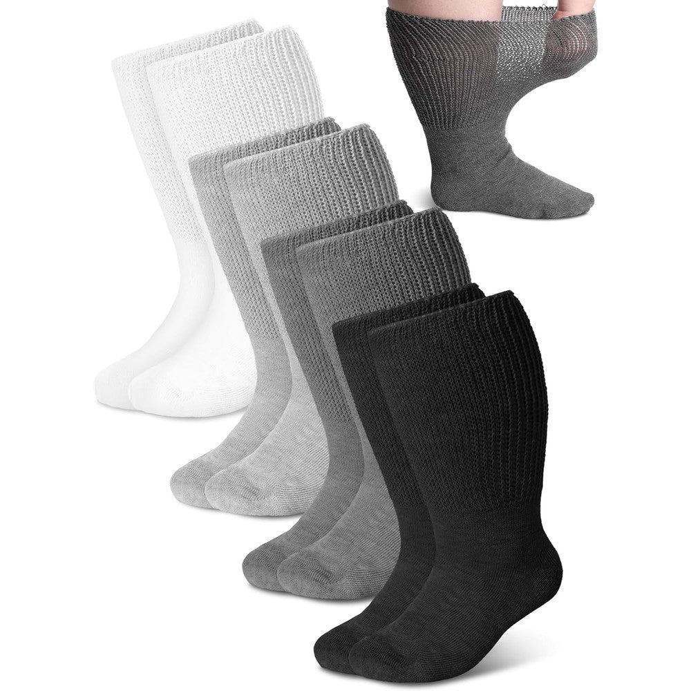 Bunnycool Extra Wide Socks front view of assorted four pair pack.