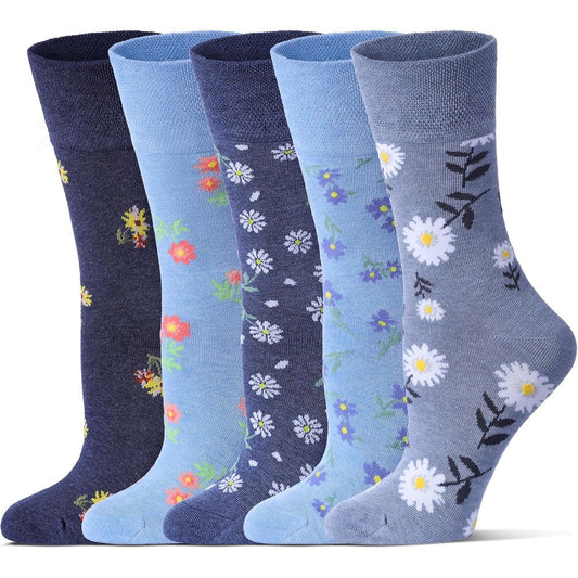 Sockswift bamboo viscose diabetic socks for women pack of five front view