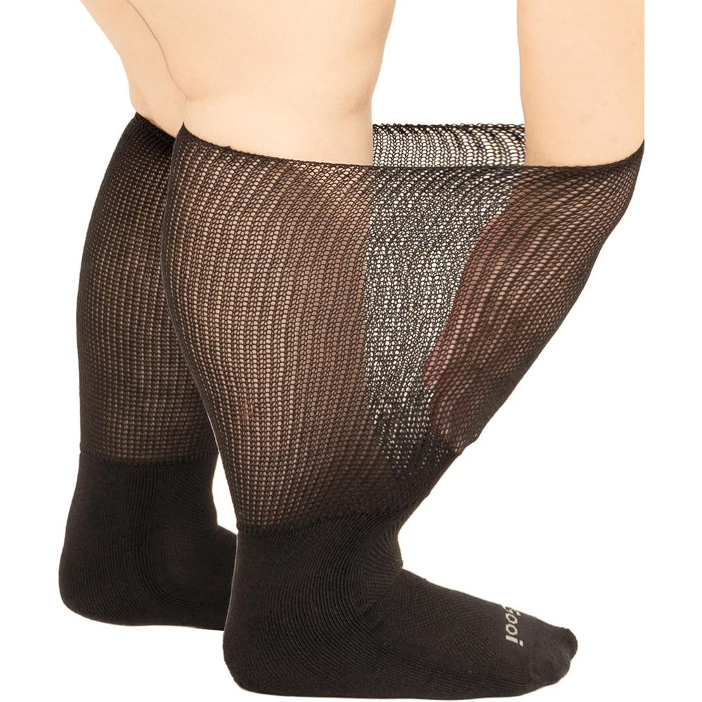 Gooi Extra Wide Diabetic Socks front view for swollen feet care.