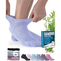 Doctor's Select viscose bamboo ankle diabetic socks front view showcasing the white color and low cut design.