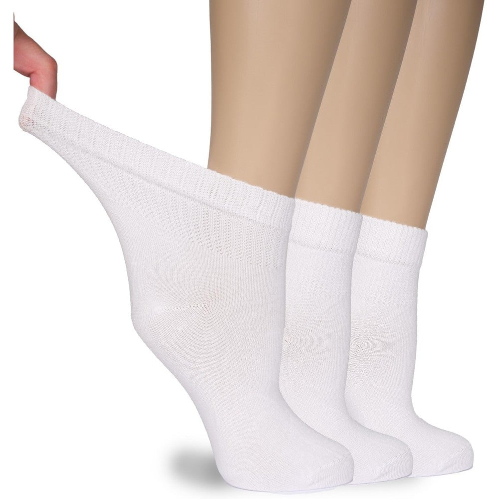 Hugh Ugoli Women's Diabetic Ankle Socks front view authentic bamboo footwear.