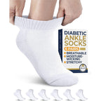 Pembrook Diabetic Ankle Socks 6 pack front view authentic imported footwear