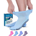 Doctor's Select Diabetic Ankle Socks front view showing non-binding top