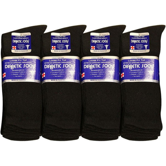Falari Physicians Approved Diabetic Socks front view showing non-binding top.