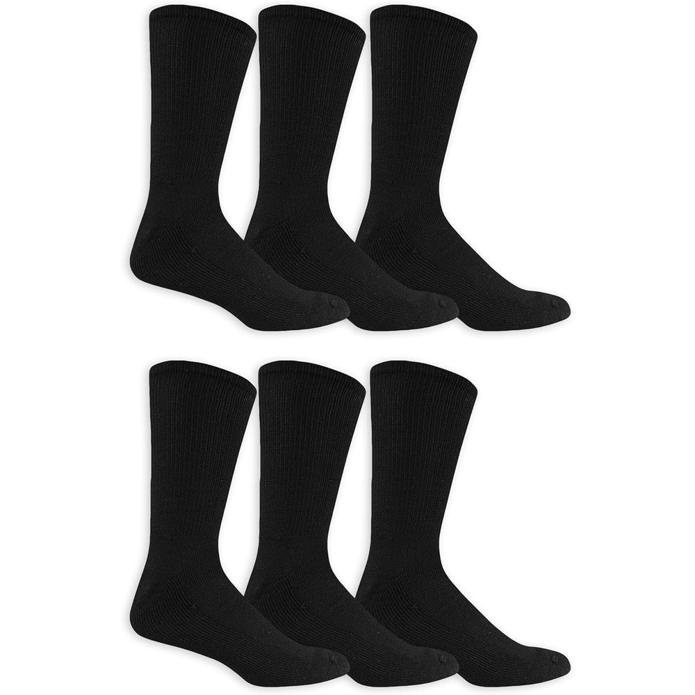 Dr. Scholl's Men's Diabetes and Circulatory Crew Socks front view showing non-binding top.