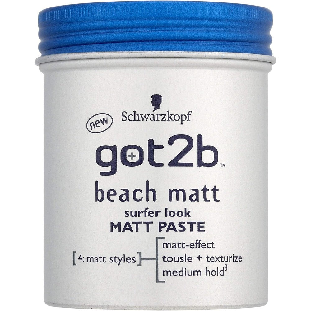Schwarzkopf Got2B Beach Matt Surfer Look Hair Paste pack of two for matte hair styling