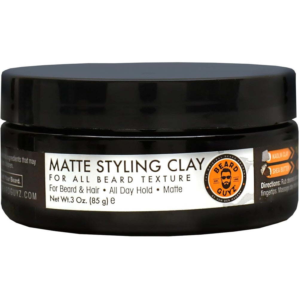 Beard Guyz Matte Styling Clay front view premium mens grooming product