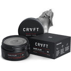 Hair Craft Co CRVFT Hair Clay front view of the premium matte finish styling jar.